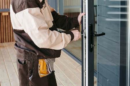 Cleaning And Polishing Glass Door Installation in Pensacola, FL